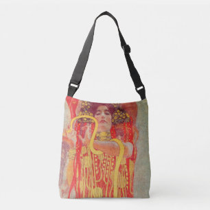 Sac Ajustable Gustav Klimt Red Woman Gold Snake Peinture
