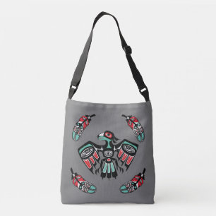 Sac Ajustable Haida Eagle et Orca texte personnalisé réversible 