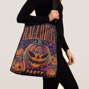 Sac Ajustable Halloween, Fleur de Coven de citrouille, Gothique