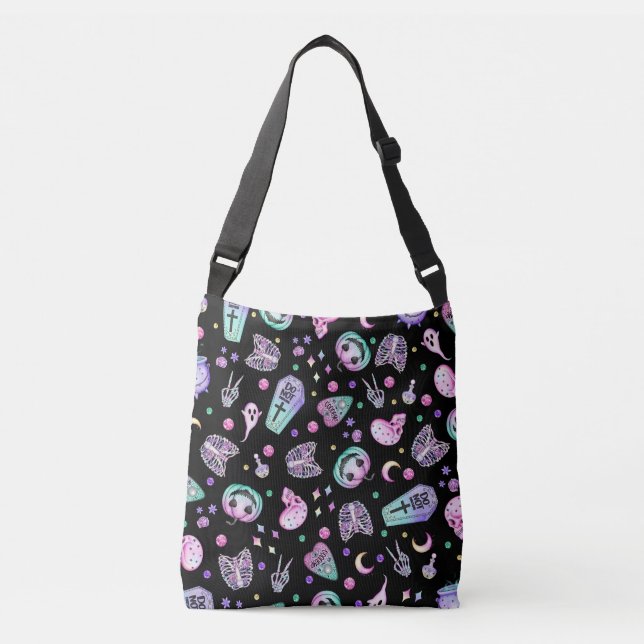 Sac Ajustable Halloween pastel gothique apothecaire et cimetière (Devant)