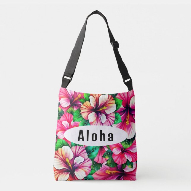 Sac Ajustable Happy Hibiscus Hawaiian floral (Devant)