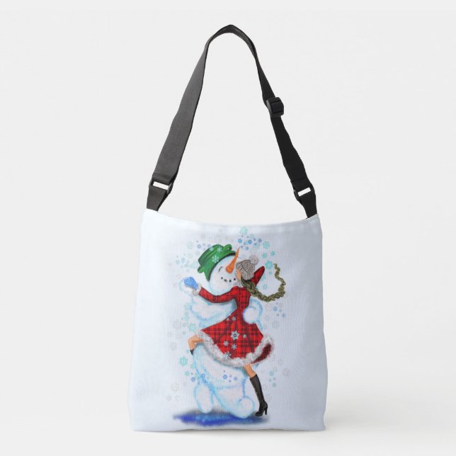 Sac Ajustable Happy Snowman and Girl Dance Tango (Devant)