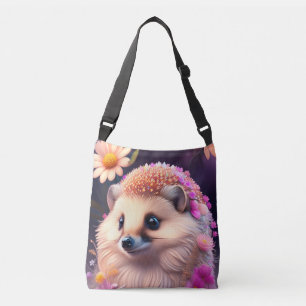 Sac Ajustable Hérisson romantique avec des fleurs