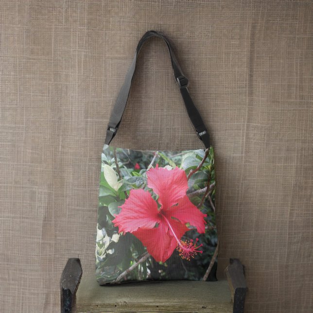 Sac Ajustable Hibiscus rouge Fourre-tout (Créateur téléchargé)