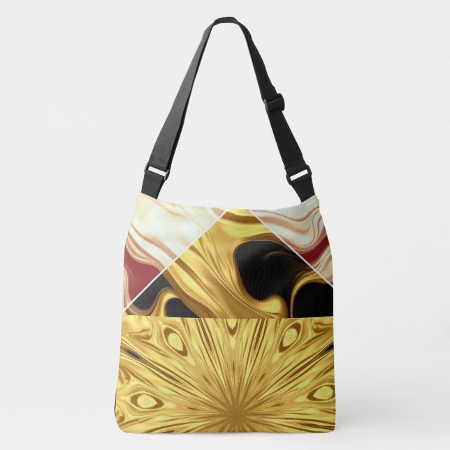 Sac Ajustable High-Fashion Statement: Achempong Crimson & Gold S (Devant)