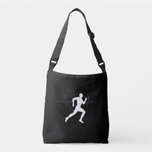 Sac Ajustable Homme courant silhouette de coureurs noir