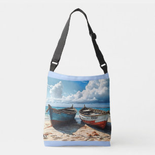 Sac Ajustable "Horizon bleu". Un Bord De Mer Coloré