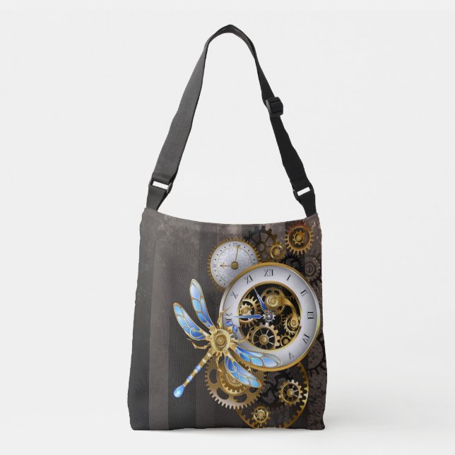 Sac Ajustable Horloge à vapeur avec libellule mécanique (Devant)