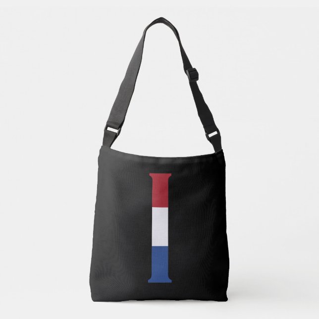 Sac Ajustable I Monogramme superposé sur le drapeau NLD sur bk c (Devant)
