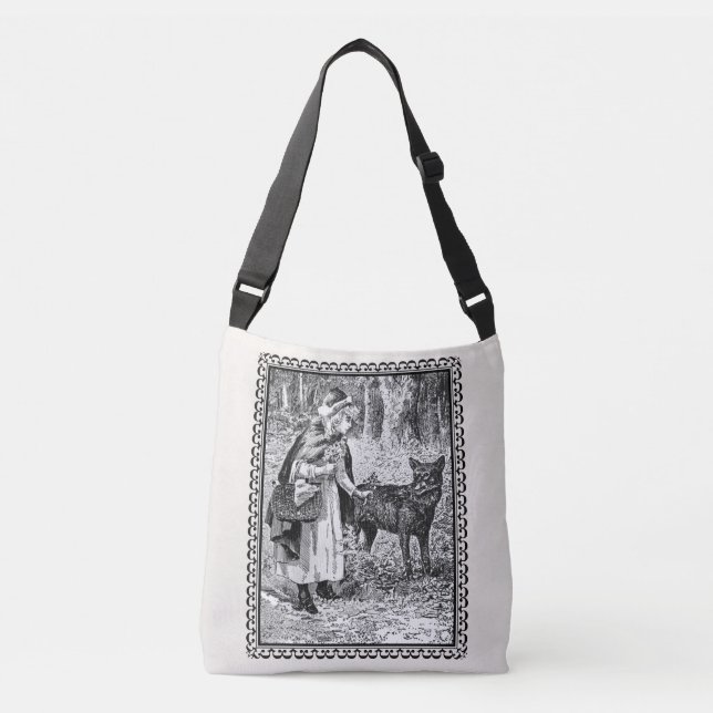 Sac Ajustable Illustration du chaperon rouge encadré à l'ère vic (Devant)