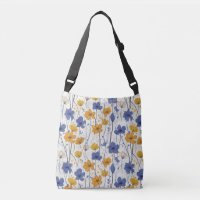 Illustration florale, fleurs sauvages abstraits, m