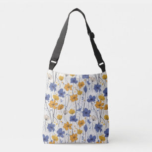 Sac Ajustable Illustration florale, fleurs sauvages abstraits, m