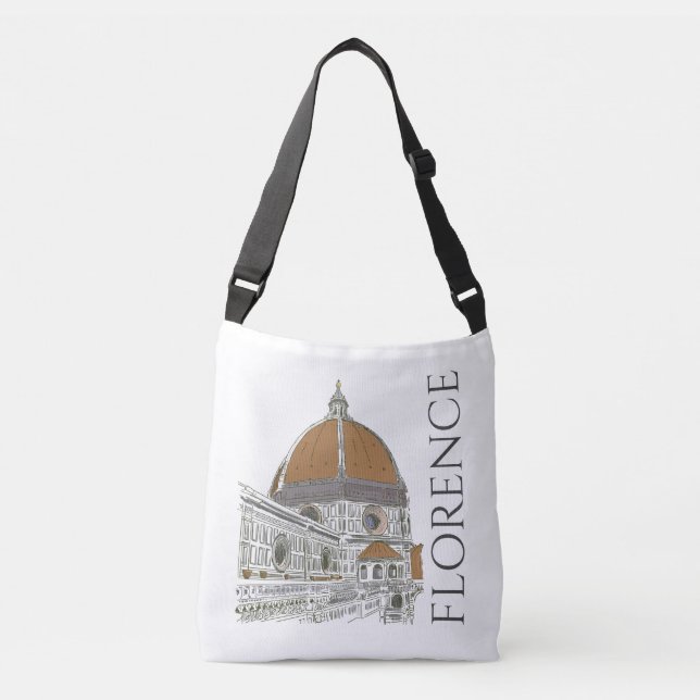 Sac Ajustable Illustration Florence Italie stylo et encre (Devant)