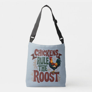 Sac Ajustable Illustration Rustique de Ferme où les Poules règne