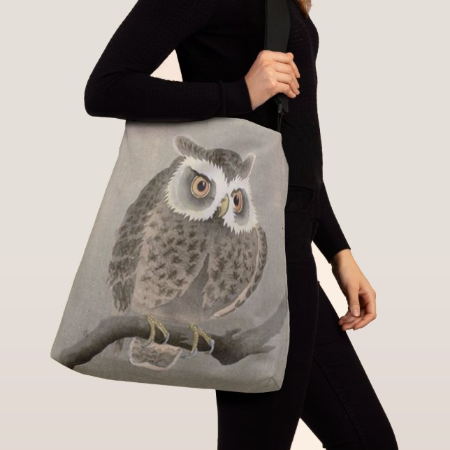 Sac Ajustable impression de chouette à longue oreille (De près)