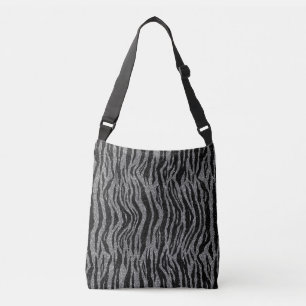 Sac Ajustable Impression Zèbre Noir et Gris Argent