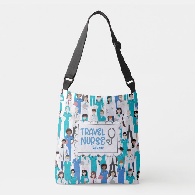 Sac Ajustable Infirmière de voyage personnalisée (Devant)