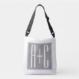 Sac Ajustable Initails ou Other Text White & Grey
