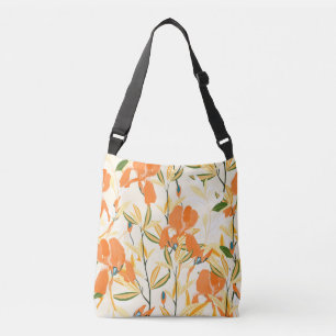Sac Ajustable Iris orange : motif floral transparent