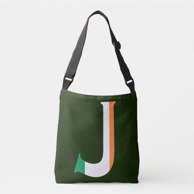 Sac Ajustable J Monogram superposé sur le drapeau irlandais cbcn (Devant)