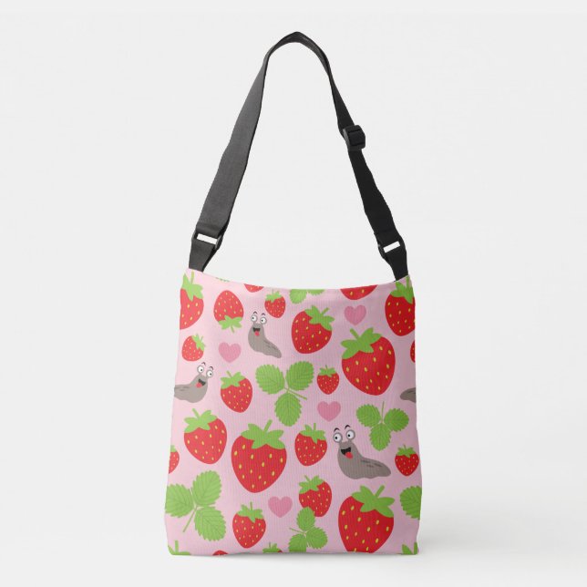 Sac Ajustable J'aime les fraises Motif sans couture (Devant)