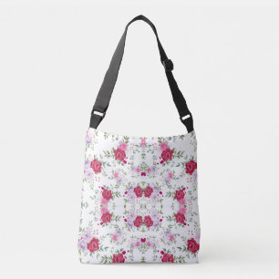 Sac Ajustable Jardin Floral Élégant Bourgogne & Rose Lavande