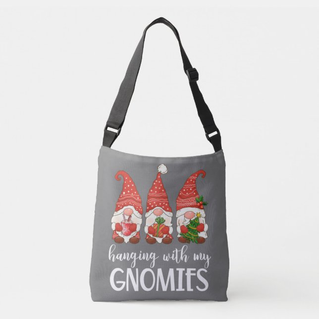 Sac Ajustable Jardin Gnome Pyjamas Noël - Accrocher avec mon (Devant)