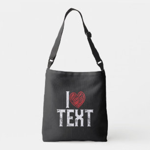 Sac Ajustable Je avec design de coeur rouge