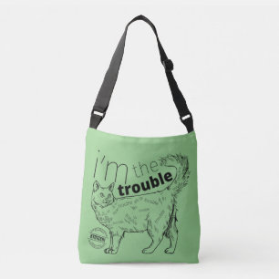 Sac Ajustable Je suis le problème drôle chat - minimum noir & bl