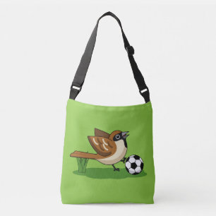 Sac Ajustable Joli Dessin De Caricature Sparrow Jouer Au Footbal