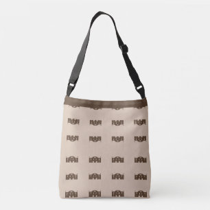 Sac Ajustable Joli motif marron et beige