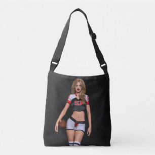 Sac Ajustable Joueuse de football féminin contre Noir