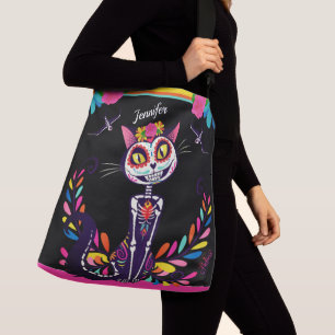 Sac Ajustable Jour des Morts coloré Sugarcat sugarbird noir