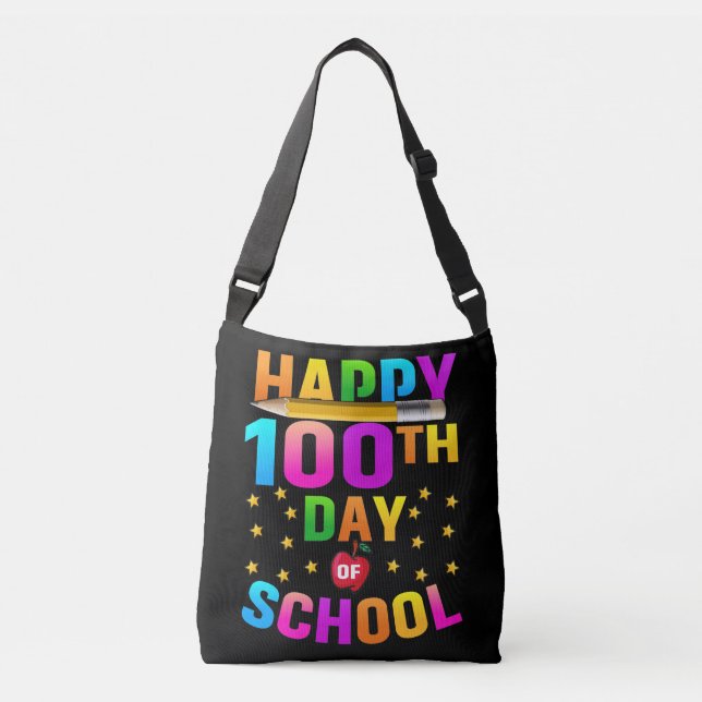 Sac Ajustable Joyeux 100e jour d'école pour enseignants et étudi (Devant)