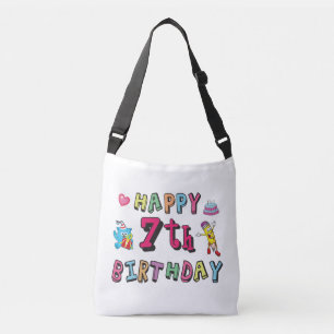 Sac Ajustable Joyeux 7ème anniversaire. 7 ans.