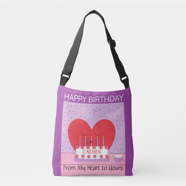 Sac Ajustable Joyeux anniversaire, de mon coeur à votre II (Devant)