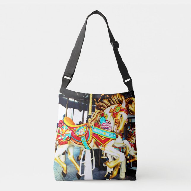 Sac Ajustable Joyeux lunatiques vont cheval de carrousel de rond (Devant)