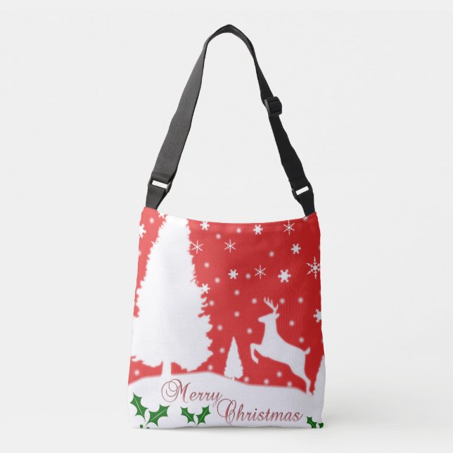 Sac Ajustable Joyeux Noël Snowflakes hiver (Devant)