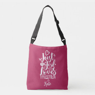 Sac Ajustable Juste une fille Cool Magenta et blanc Triathlon
