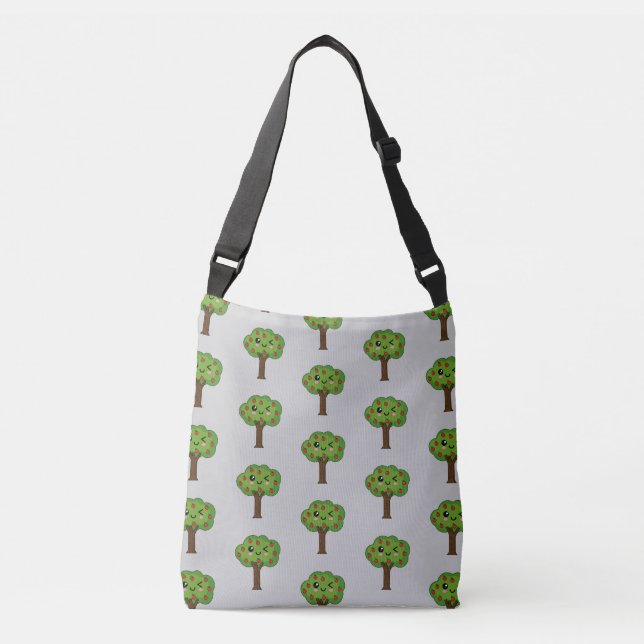 Sac Ajustable Kawaii Joyeux Pommier À Voie (Devant)