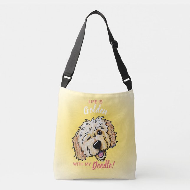 Sac Ajustable KiniArt Life est DOODLE D'Or (Devant)