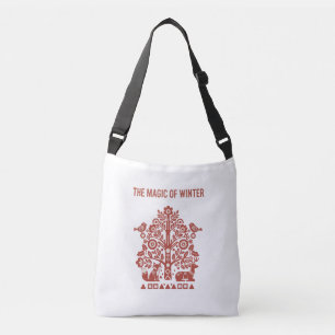 Sac Ajustable La Magie de l'Hiver Art Populaire Scandinave Forêt