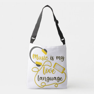 Sac Ajustable La musique est ma langue d'amour phrase romantique