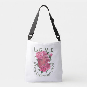 Sac Ajustable L'amour fait tout grandir - Art Floral Romantique