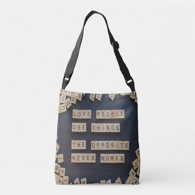 Sac Ajustable L'Amour Utilise Des Choses, Des Mots Positifs (Dos)