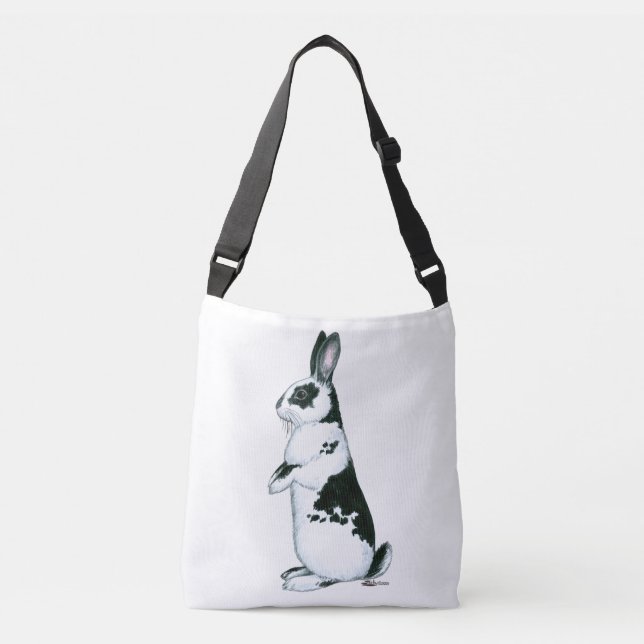 Sac Ajustable Lapin : Noir et Blanc (Devant)