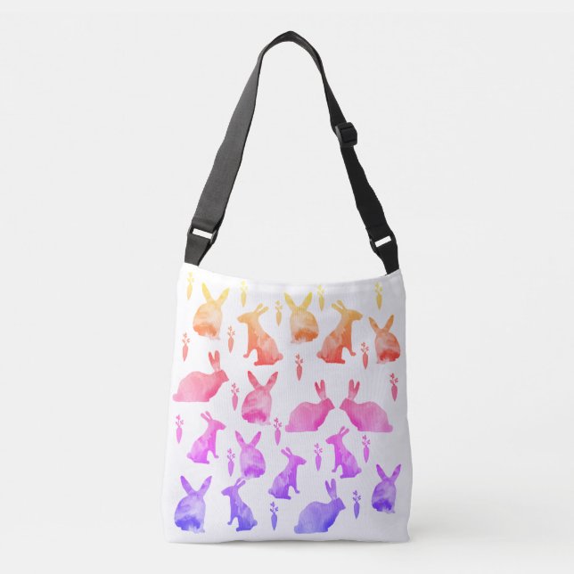 Sac Ajustable Lapins d'aquarelle (Devant)
