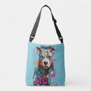 Sac Ajustable L'art du chien gris avec des éclaboussures