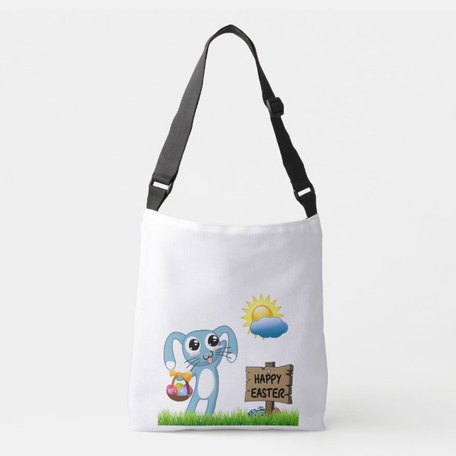 Sac Ajustable Le lapin de Pâques souhaite un Joyeux Pâques (Devant)