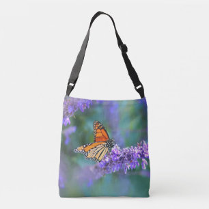 Sac Ajustable Le papillon Monarque sur la fleur lilas violette